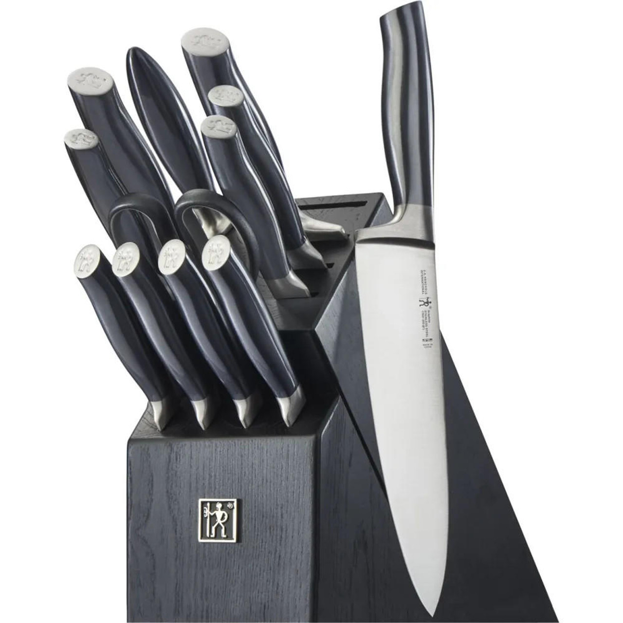  Henckels Satin-Finished Graphite 13 Piece Knife Set with Wood Block 