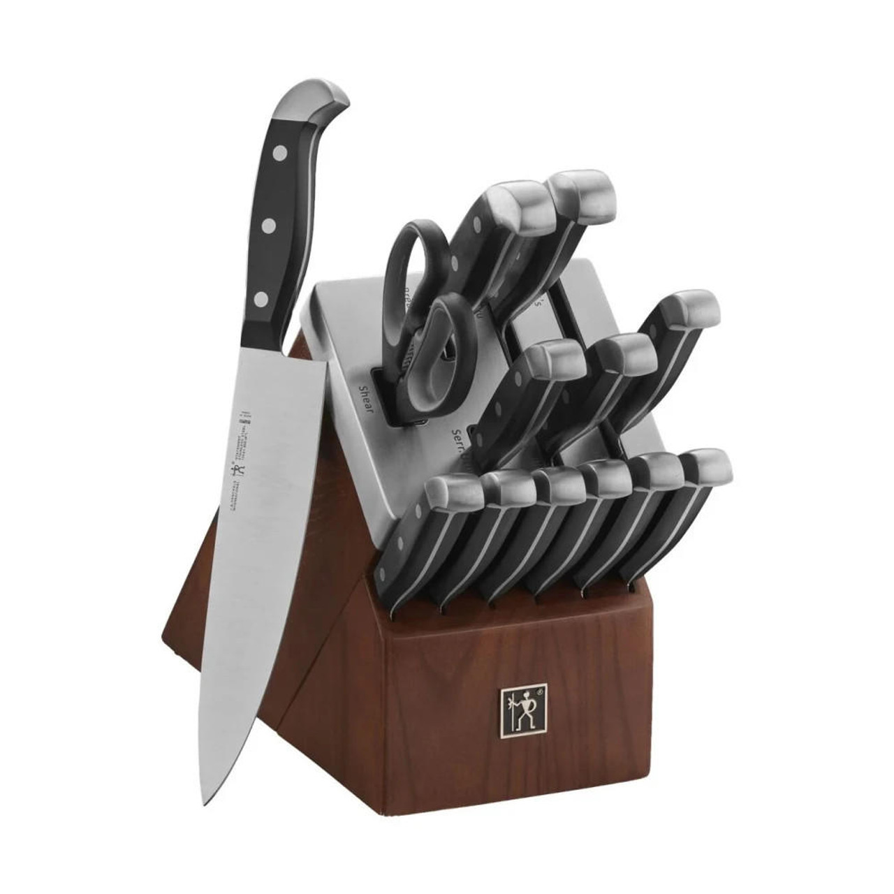  Henckels Blades Statement 14 Piece Knife Set with Self-Sharpening Hardwood Block 