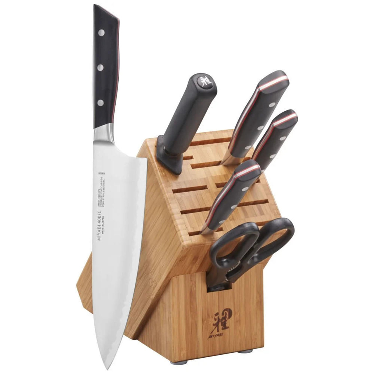 MIYABI  Miyabi Unleash Culinary Precision Evolution 7 Piece Knife Block Set Craftsmanship 