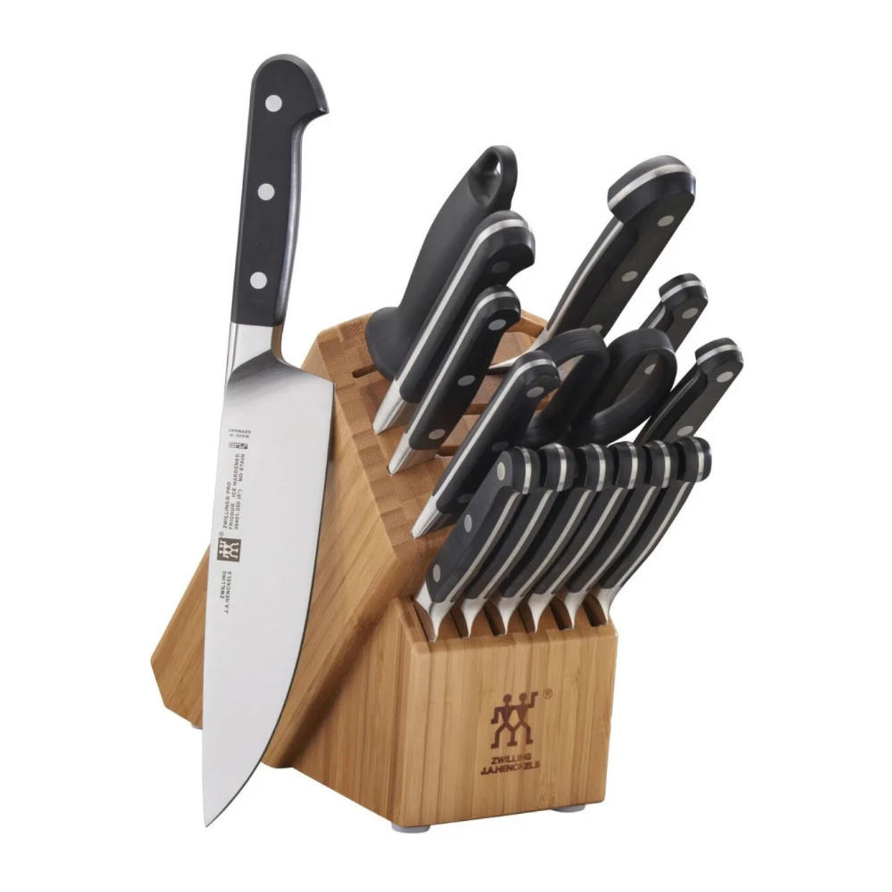 ZWILLING  Zwilling Precision and Versatility Pro 16-Piece Knife Block Set Bamboo Block 
