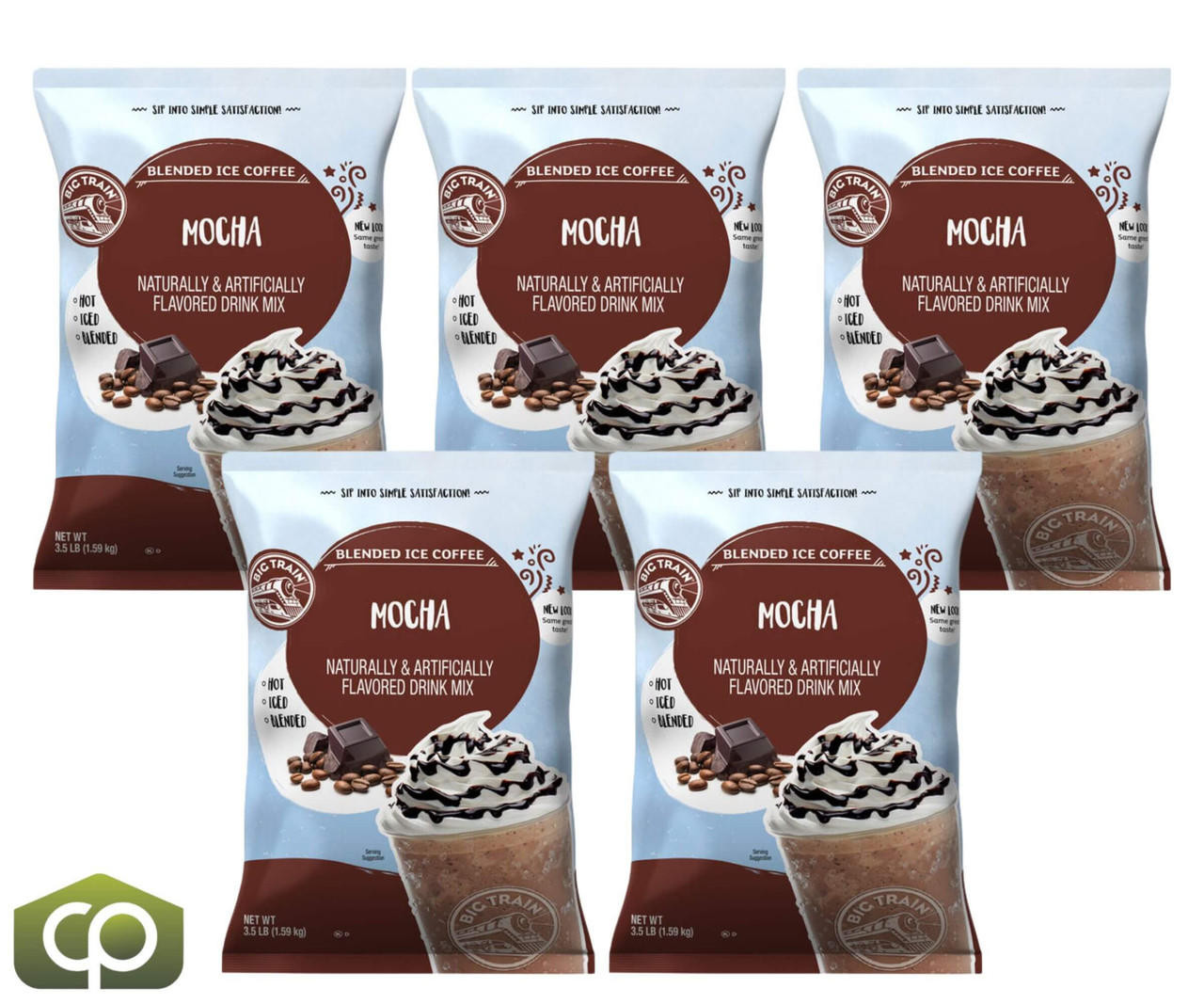  Big Train 3.5 lb. Decadent Mocha Blended Ice Coffee Mix (5/Case) 