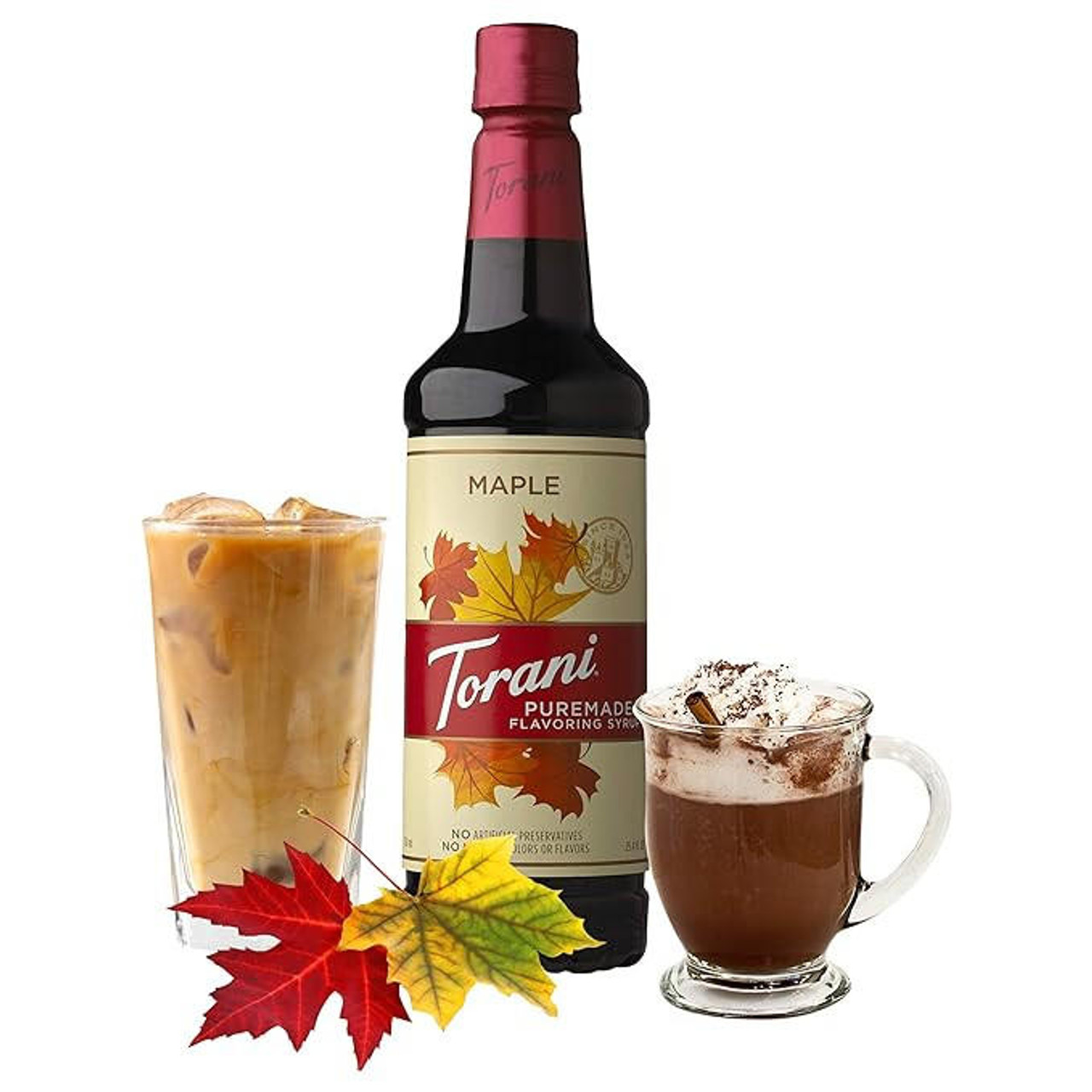 torani Torani Puremade Maple Flavoring Syrup - 750 mL of Sweet Maple Bliss (12/Case) 