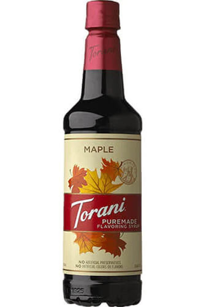 torani Torani Puremade Maple Flavoring Syrup - 750 mL of Sweet Maple Bliss (12/Case) 