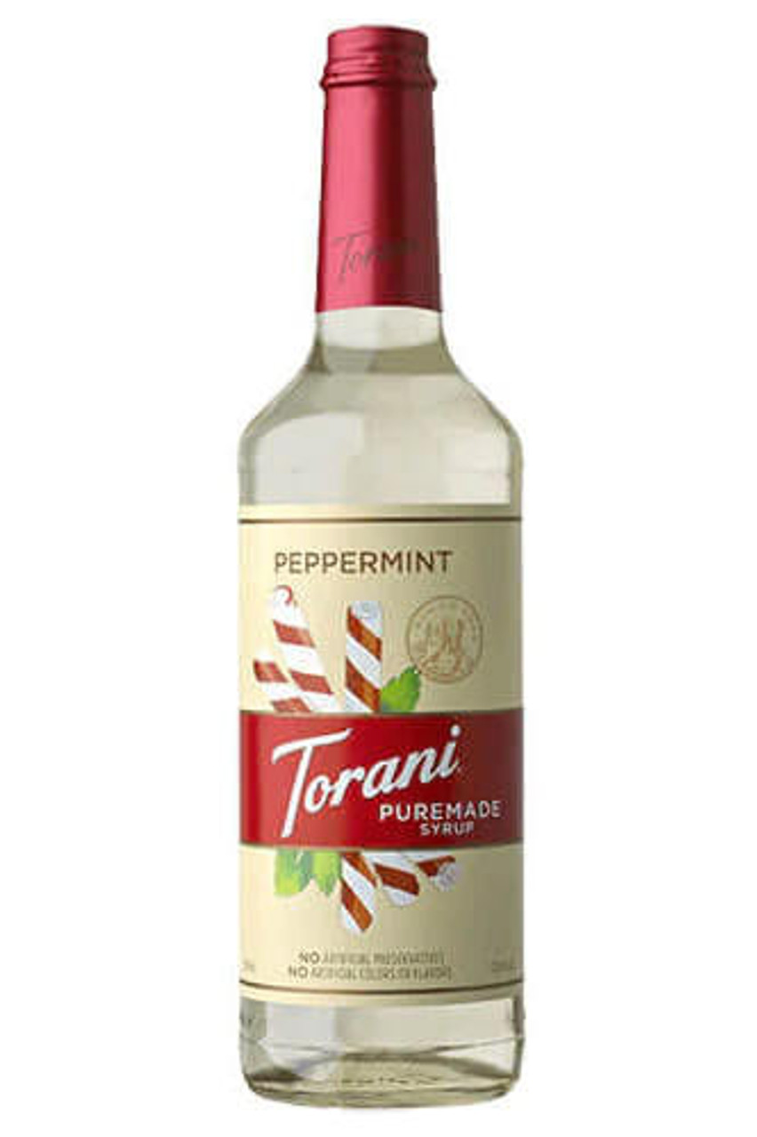 torani Torani Puremade 750 mL Peppermint Flavoring Cool Minty Syrup (12/Case) 