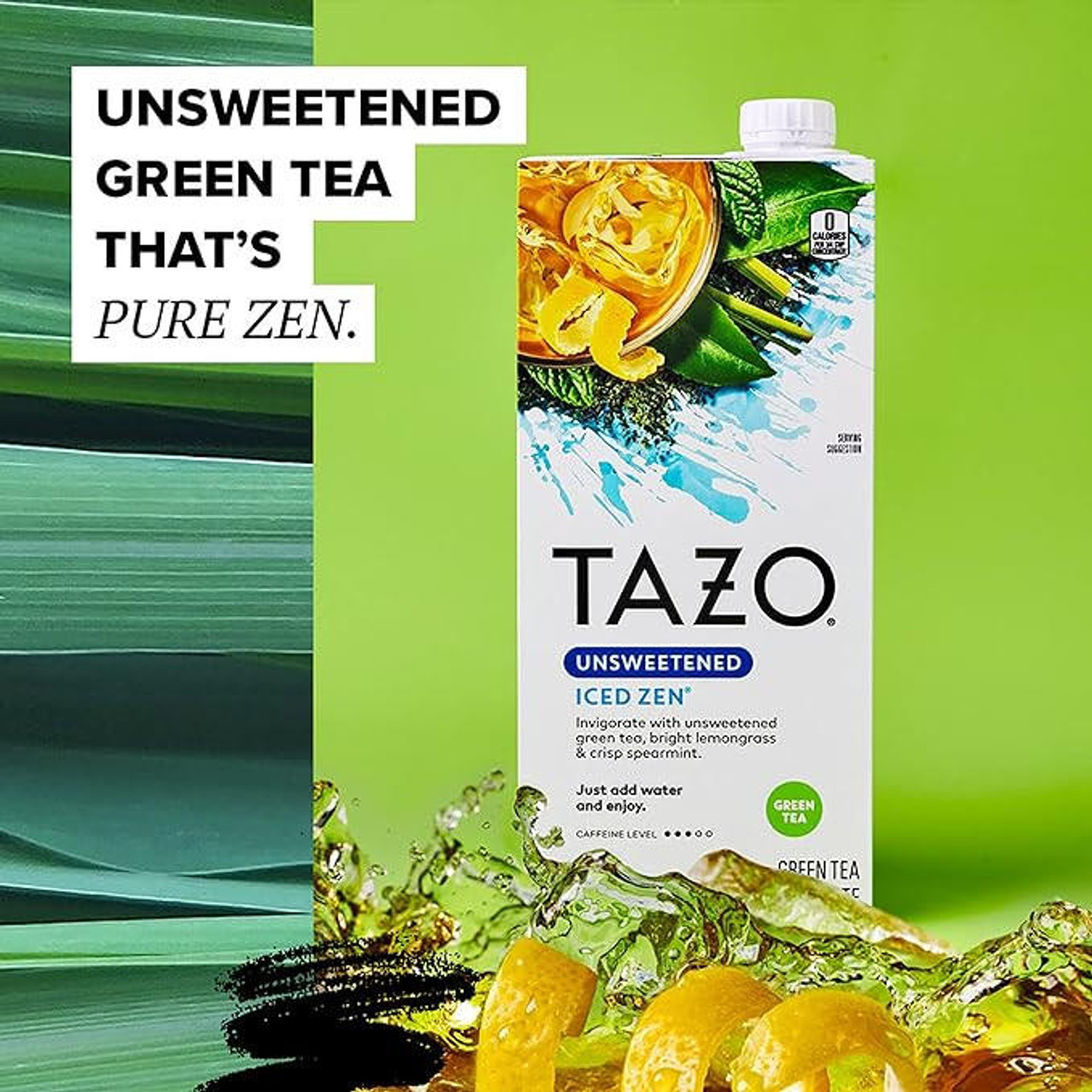  Tazo Unsweetened Iced Zen Green Tea 1:1 Concentrate - 32 fl. oz. (12/Case) 