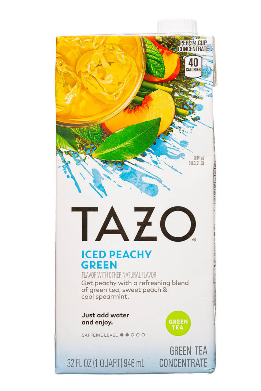  Tazo Peachy Green Iced Tea 1:1 Concentrate 32 fl. oz (12/Case) 
