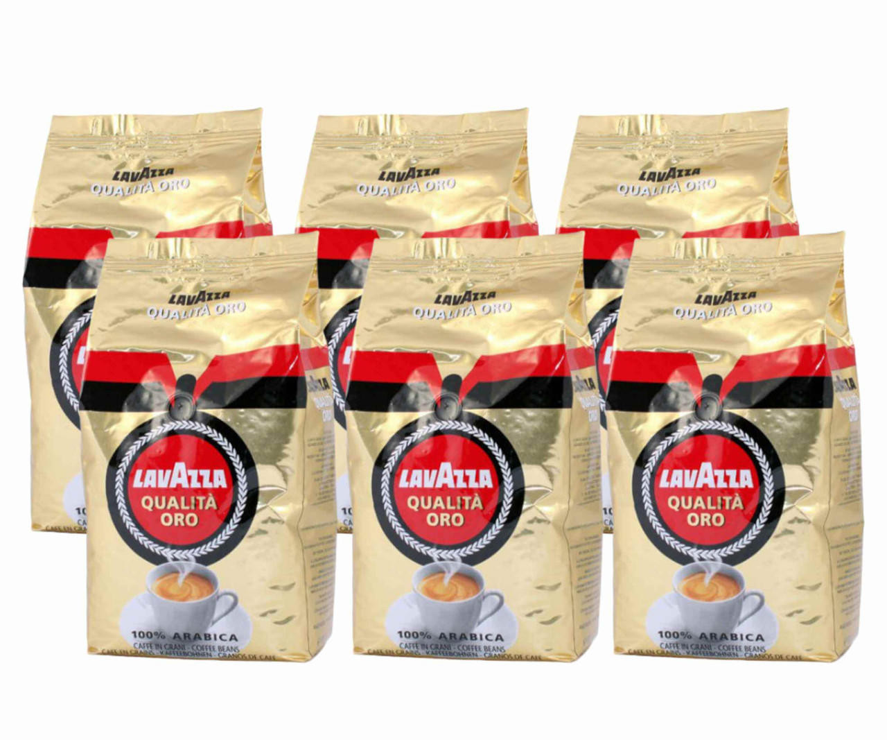 LAVAZZA Lavazza QUALITA ORO Medium Blend Coffee Beans 1 Kg / 2.2 Lbs (6/Case) 