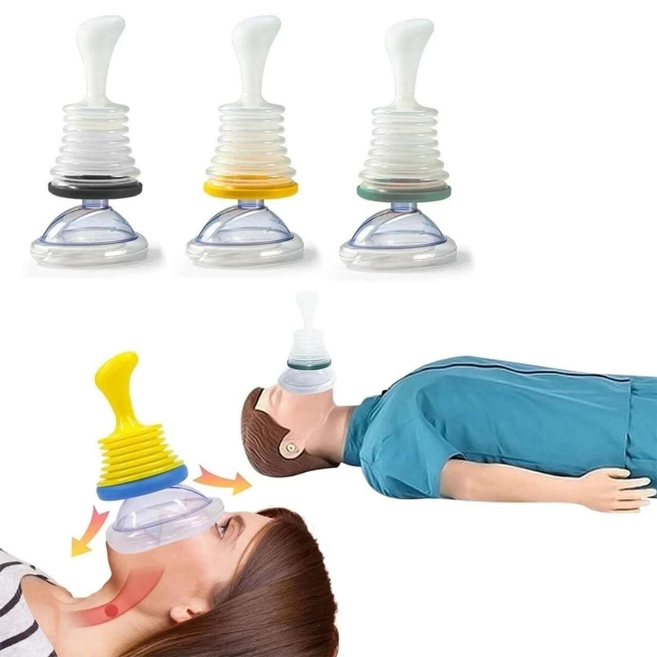 Chicken Pieces Asphyxia Emergency Portable Anti Choking Rescue CPR Device Adults & Children