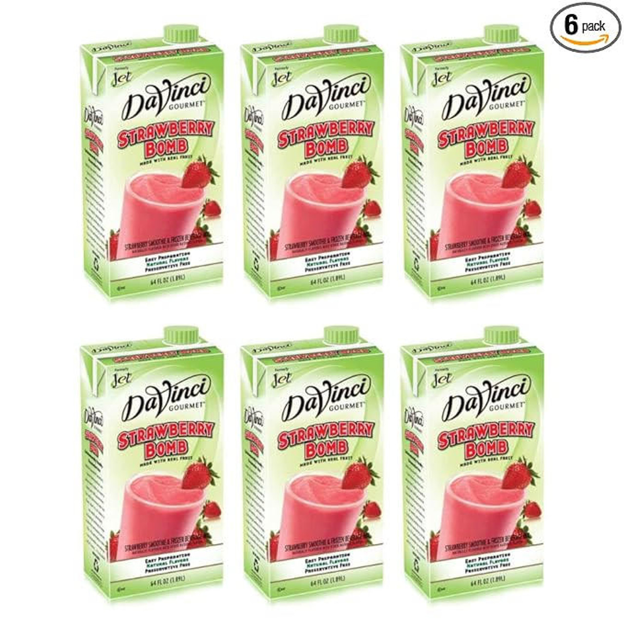 DAVINCI DaVinci Gourmet 64 fl. oz. Strawberry Bomb Real Fruit Smoothie Mix (6/Case) 