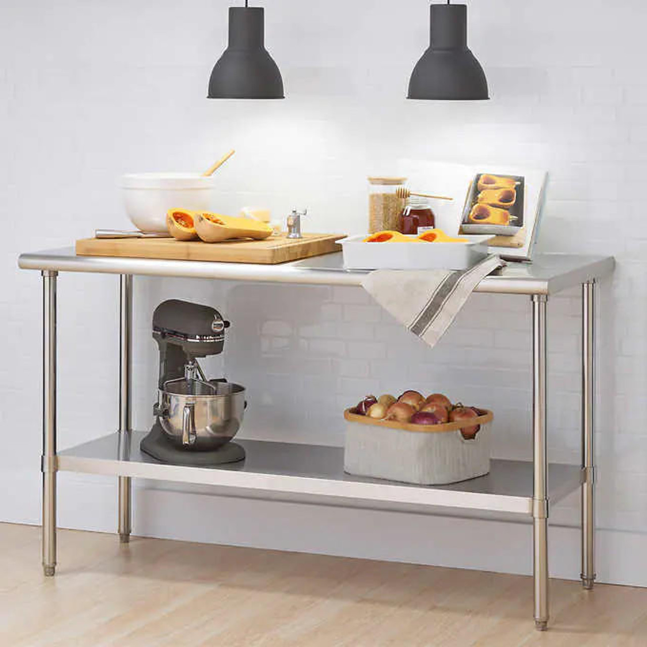 trinity TRINITY Durable EcoStorage Stainless-steel 152 cm (60 in.) Table 