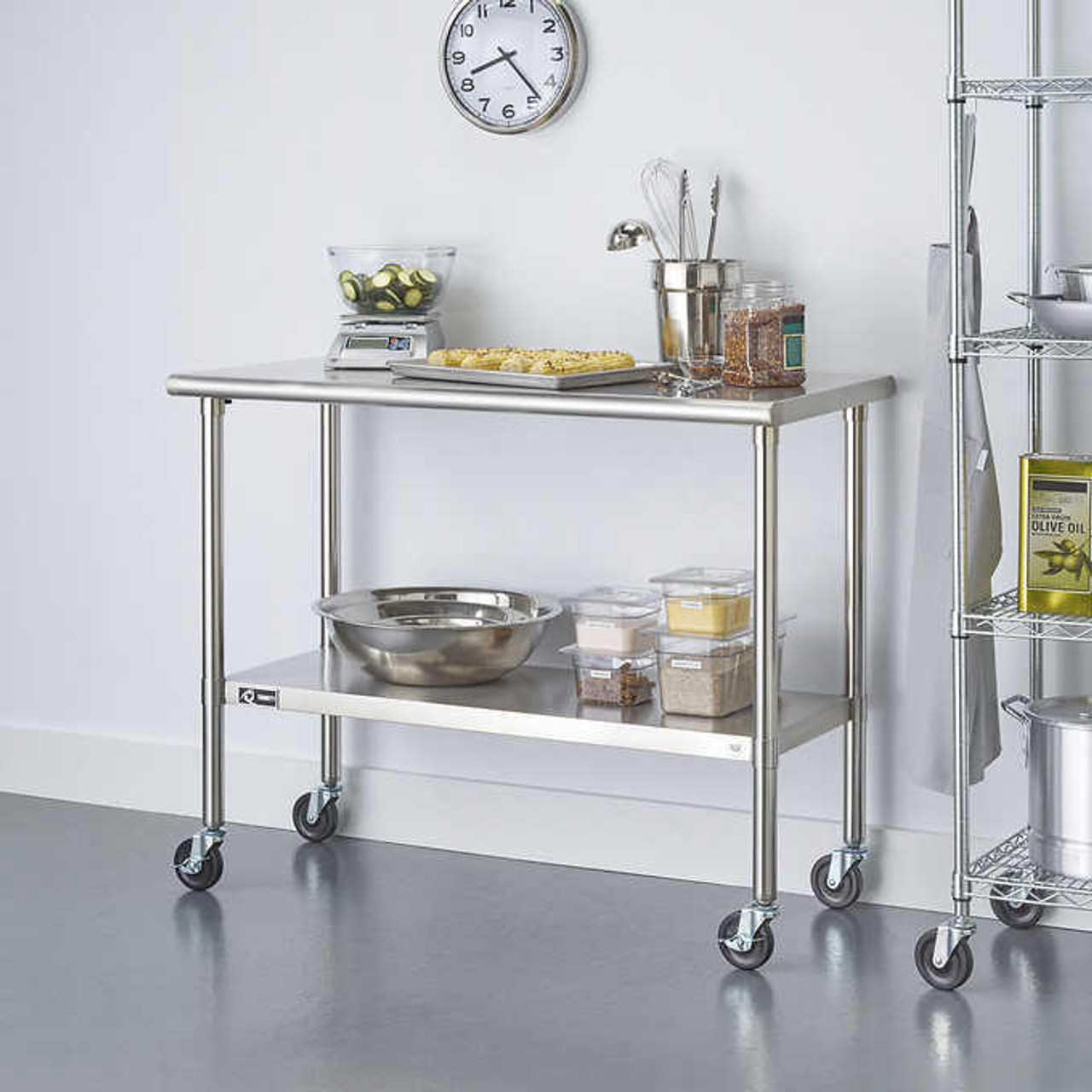 trinity TRINITY Durable EcoStorage Stainless-steel 152 cm (60 in.) Table 