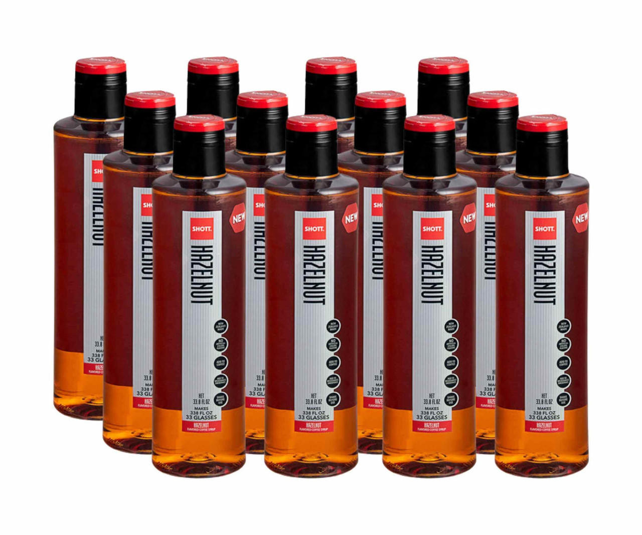  SHOTT Hazelnut Flavoring Syrup - 1 Liter Bottle for Rich and Nutty Delights 