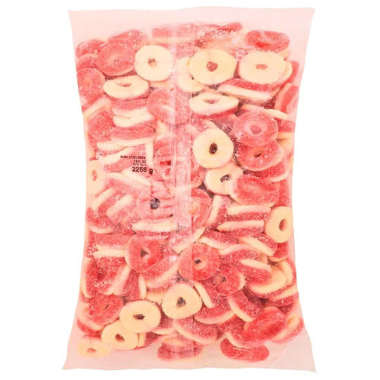  Kervan Gummy Strawberry Rings 5 lb. - 4/Case - Strawberry Sweetness 