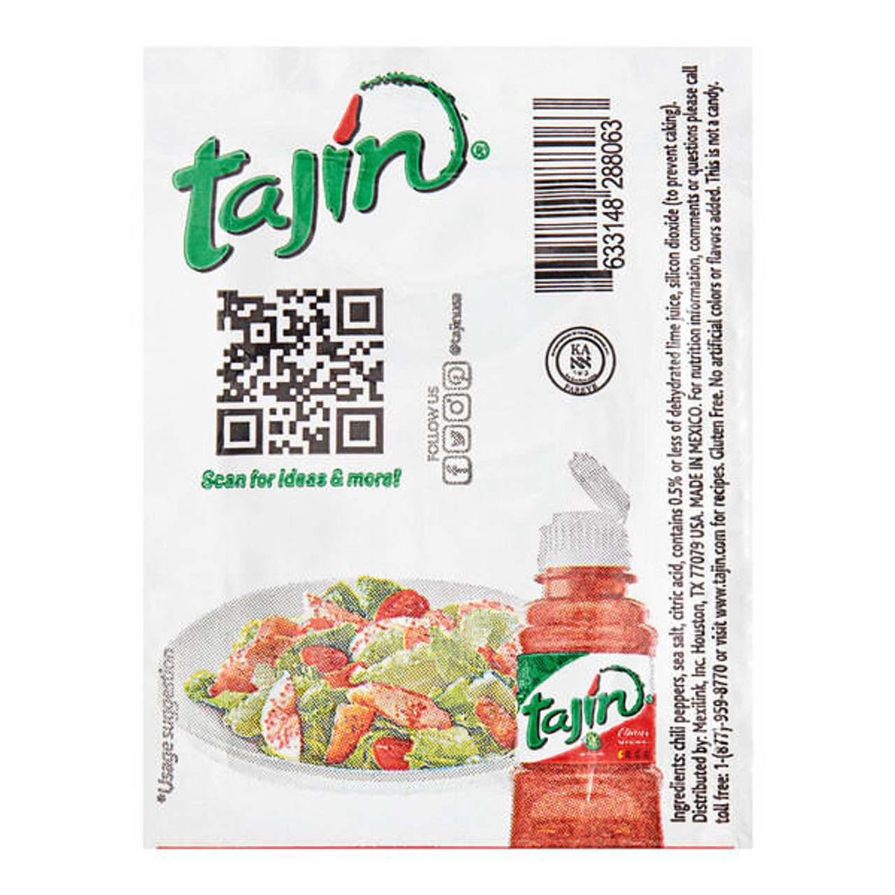  Tajin Classic Seasoning 1g Portion Packets Bulk Food Service - 1000/Case 