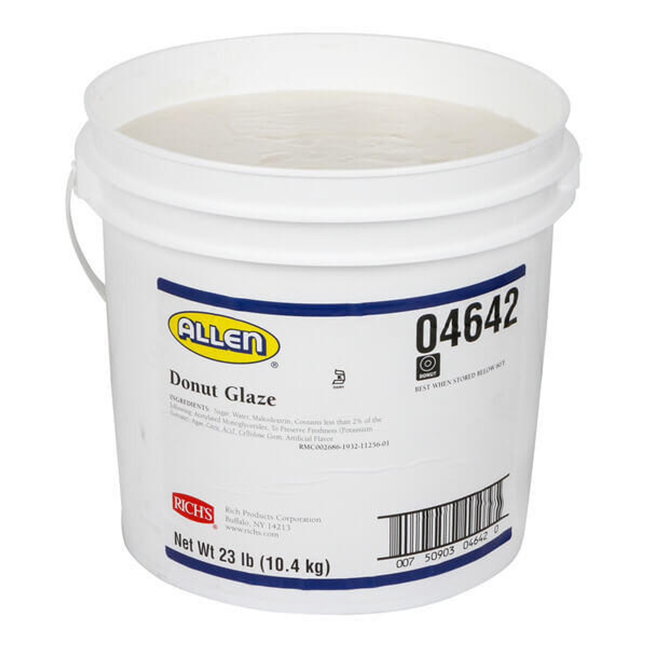  Rich's Donut Glaze - 23 lbs. Pail - Quick and Sweet Elegance for Your Pastries 