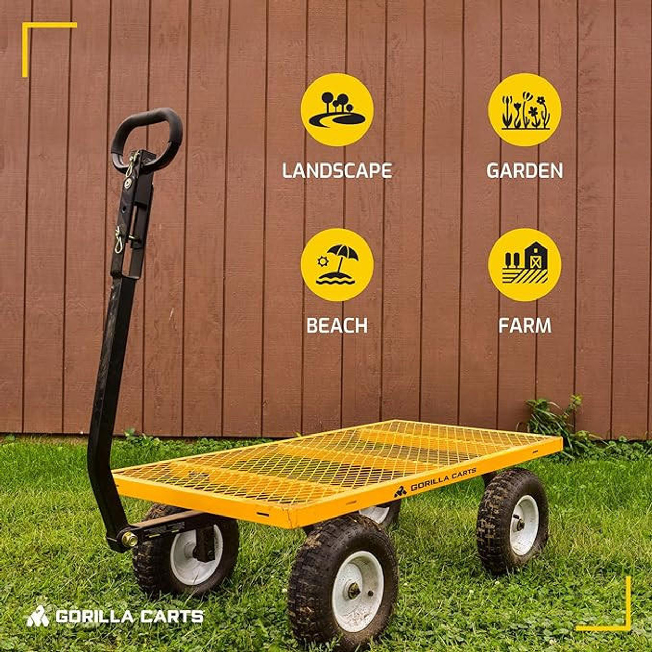 GORILLA Gorilla 1,200 lb. Heavy-Duty Steel Utility Cart - Unrivaled Strength 