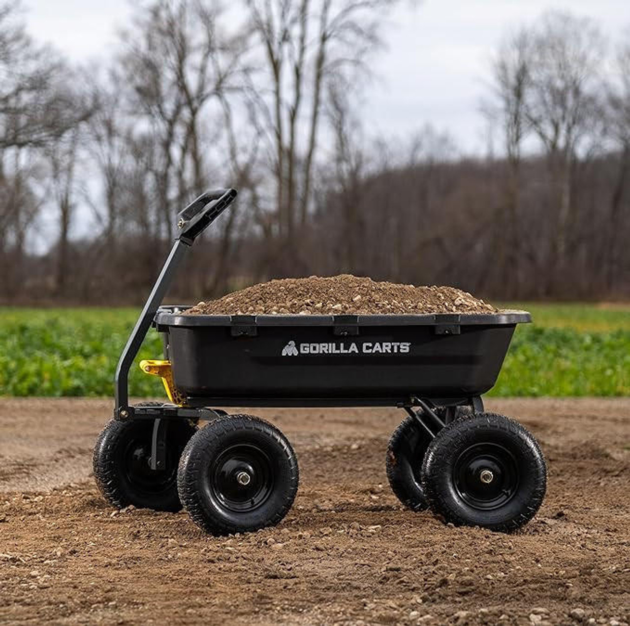 GORILLA Gorilla 1,600 lb. Heavy-Duty Poly Yard Dump Cart - Versatile Strength 