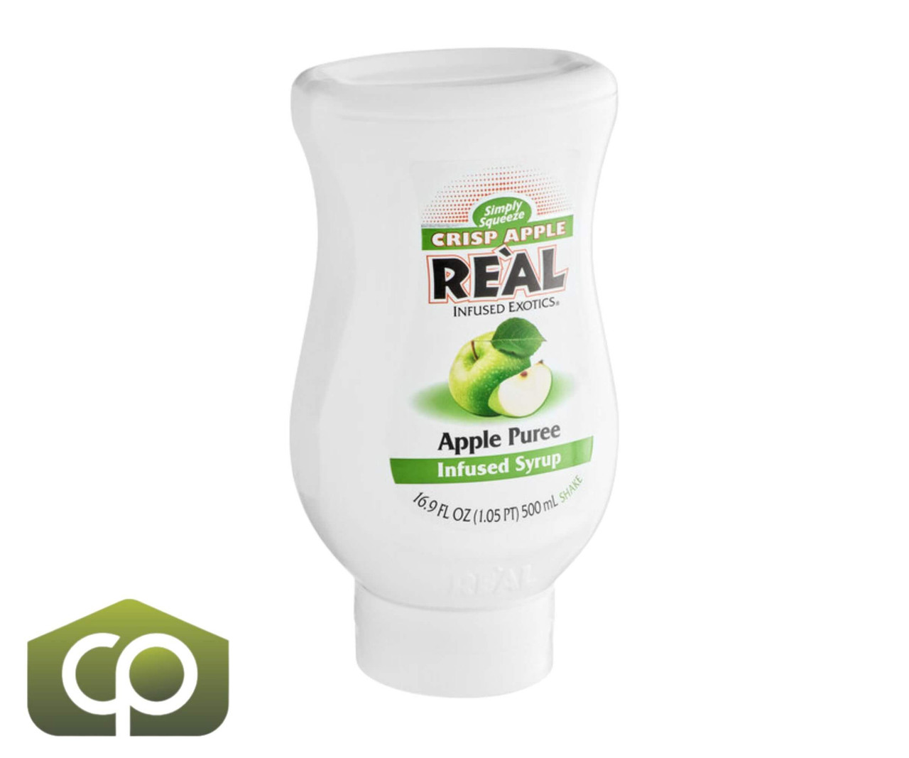 Real 16.9 fl. oz. Apple Puree Infused Syrup - Delicious Crisp Flavor - Chicken Pieces