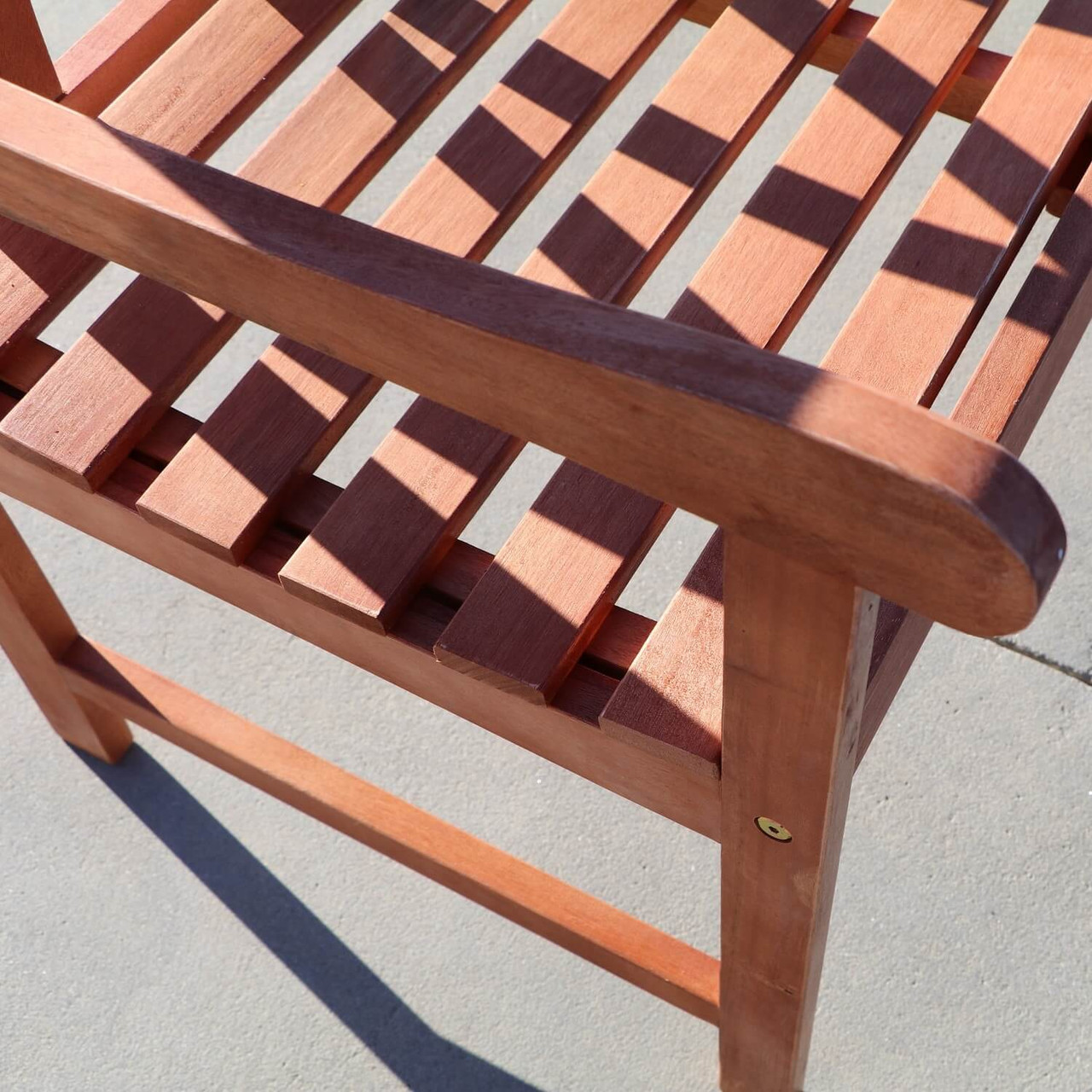 Brown Dining Armchair With Diagonal Back