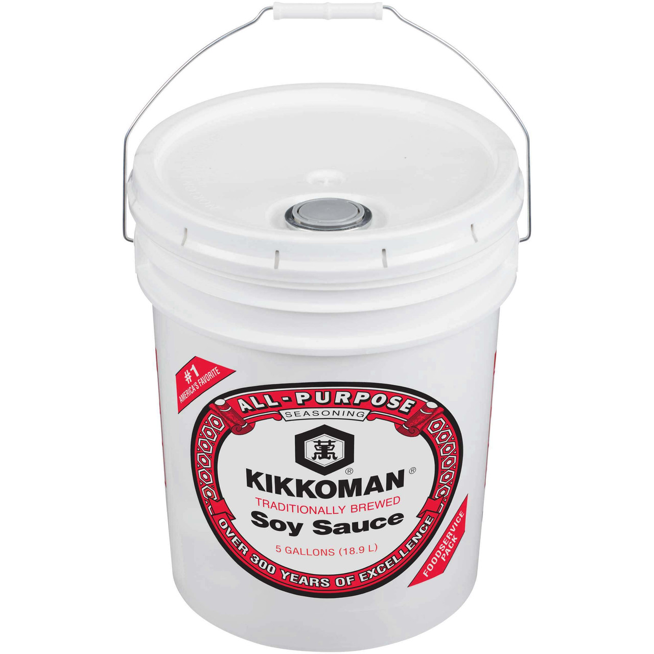 Kikkoman Traditionally Brewed Soy Sauce - 5 Gallon Pail - Authentic Flavor - Chicken Pieces