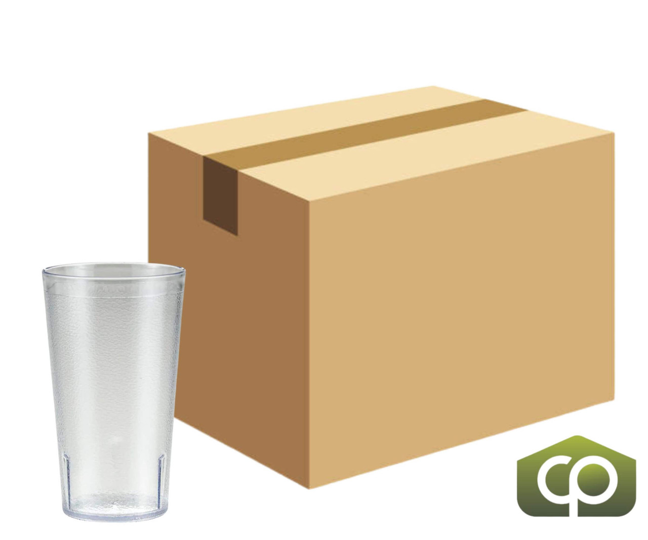 GET 12 oz Clear Textured Plastic Tumbler (72/Case) - BPA Free, Dishwasher Safe - Chicken Pieces