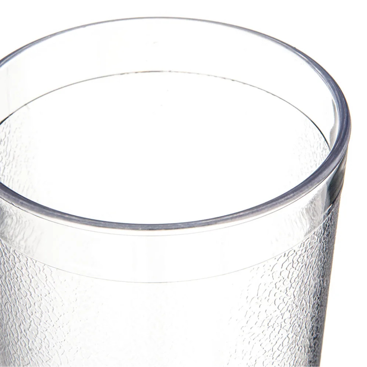 Carlisle 12 oz Clear Textured Plastic Tumbler (72/Case) - Stackable, Heavy Duty - Chicken Pieces