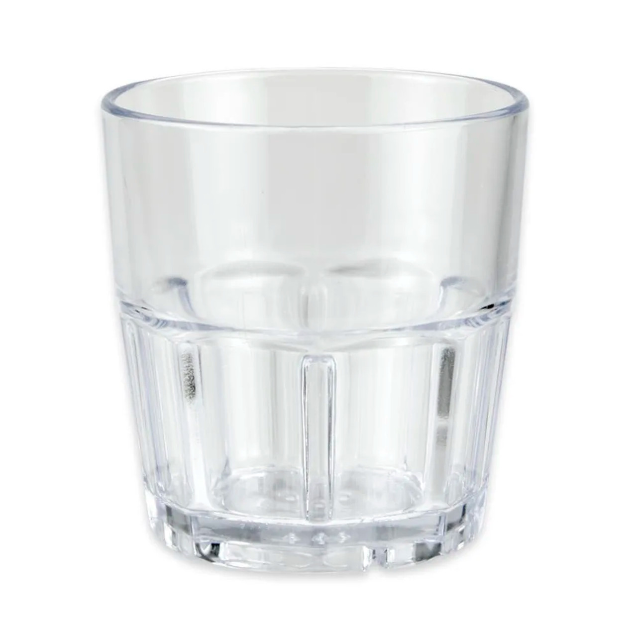 GET 7 oz Clear Plastic Rocks Tumbler (72/Case) - Durable, Stackable Drinkware - Chicken Pieces