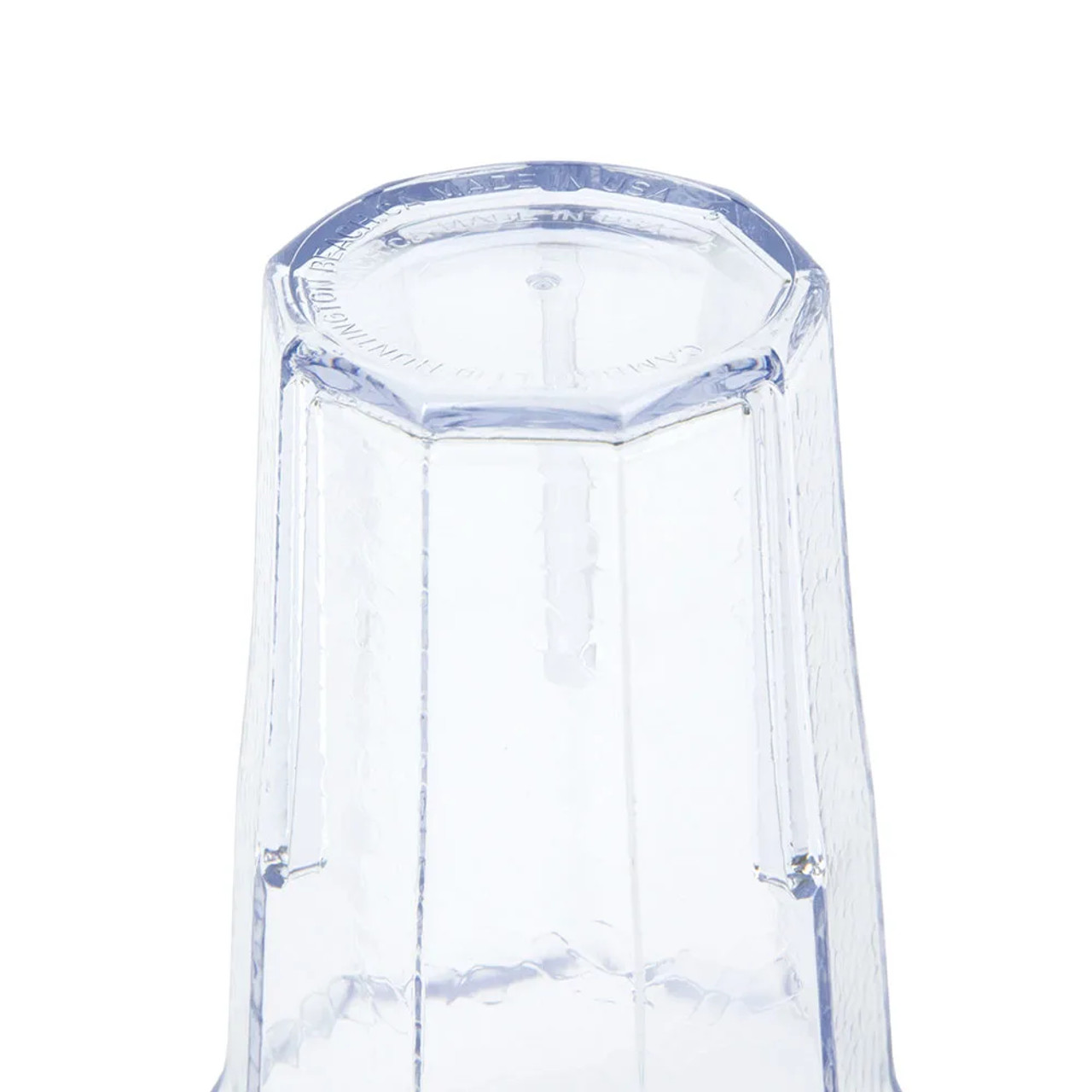 Cambro 10 oz Clear Hammered Plastic Tumbler 72/Case- Scratch-Resistant Drinkware - Chicken Pieces