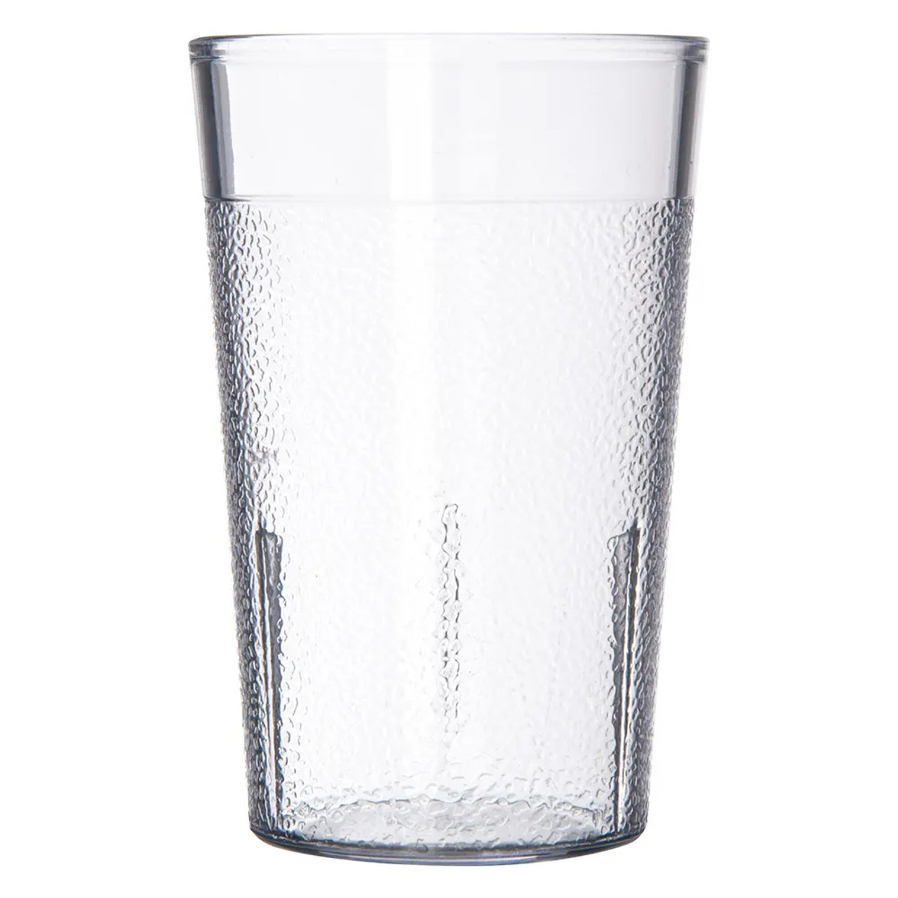 Carlisle 5 oz Clear Textured Plastic Tumbler (72/Case) - Stackable Drinkware - Chicken Pieces