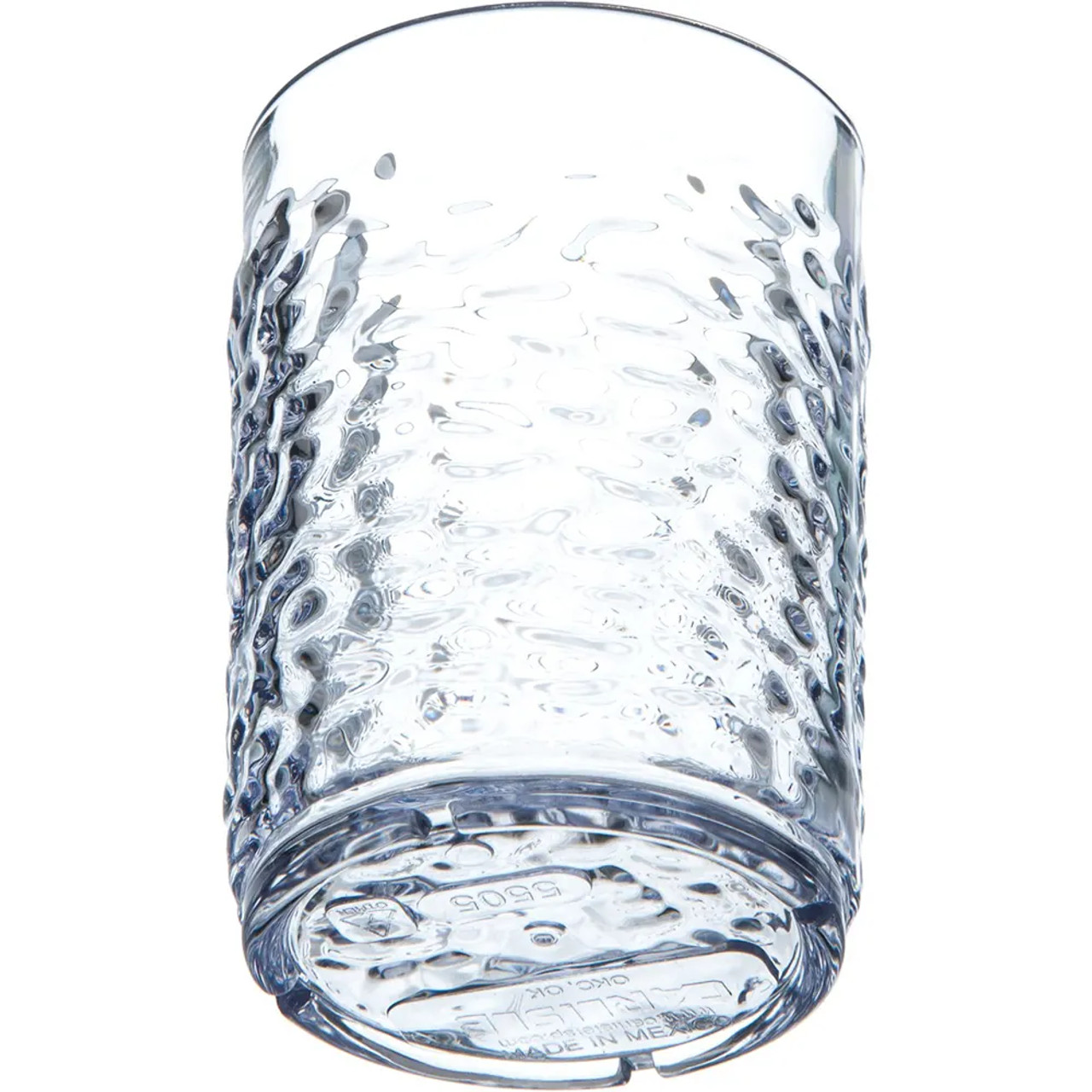 Carlisle 5 oz Clear Pebbled Plastic Tumbler (24/Case) -Textured Drinkware - Chicken Pieces