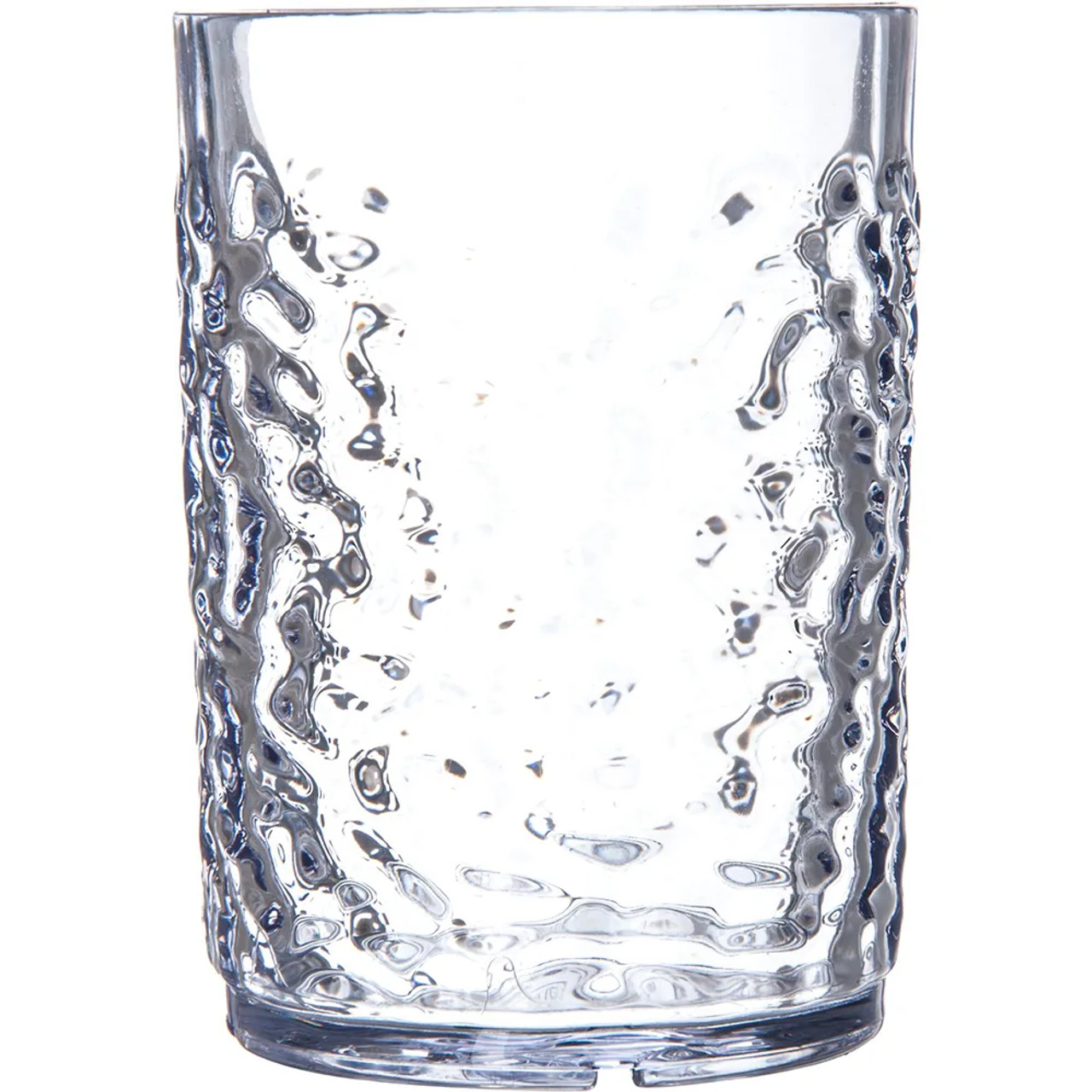 Carlisle 5 oz Clear Pebbled Plastic Tumbler (24/Case) -Textured Drinkware - Chicken Pieces