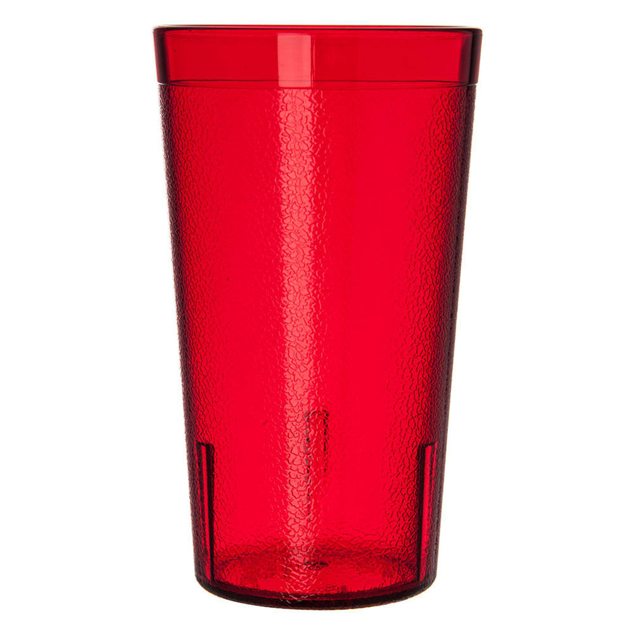 Carlisle 12 oz Ruby Textured Plastic Tumbler (72/Case) - Stain Resistant - Chicken Pieces