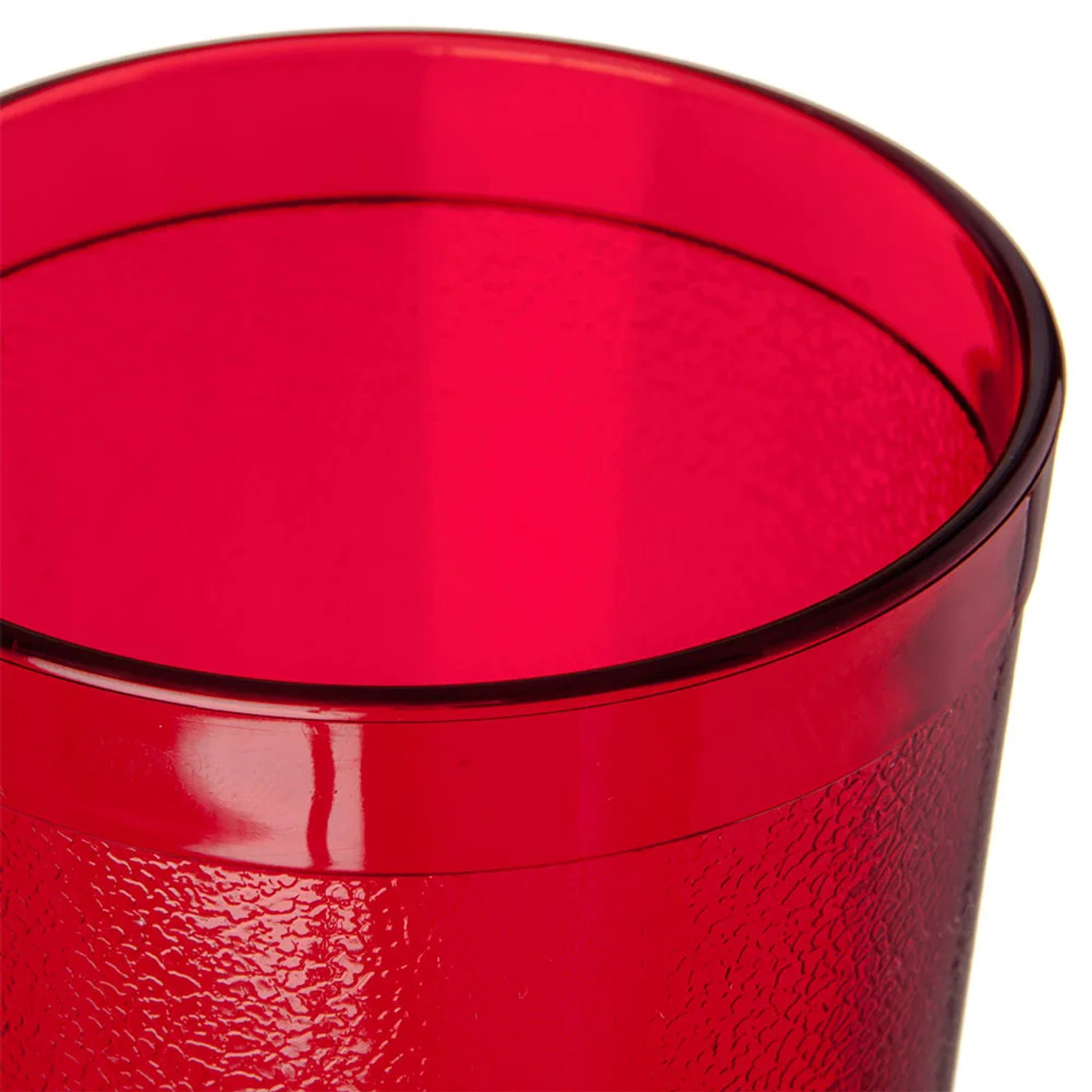 Carlisle 20 oz Clear Textured Ruby Tumbler (72/Case) - Durable Drinkware - Chicken Pieces