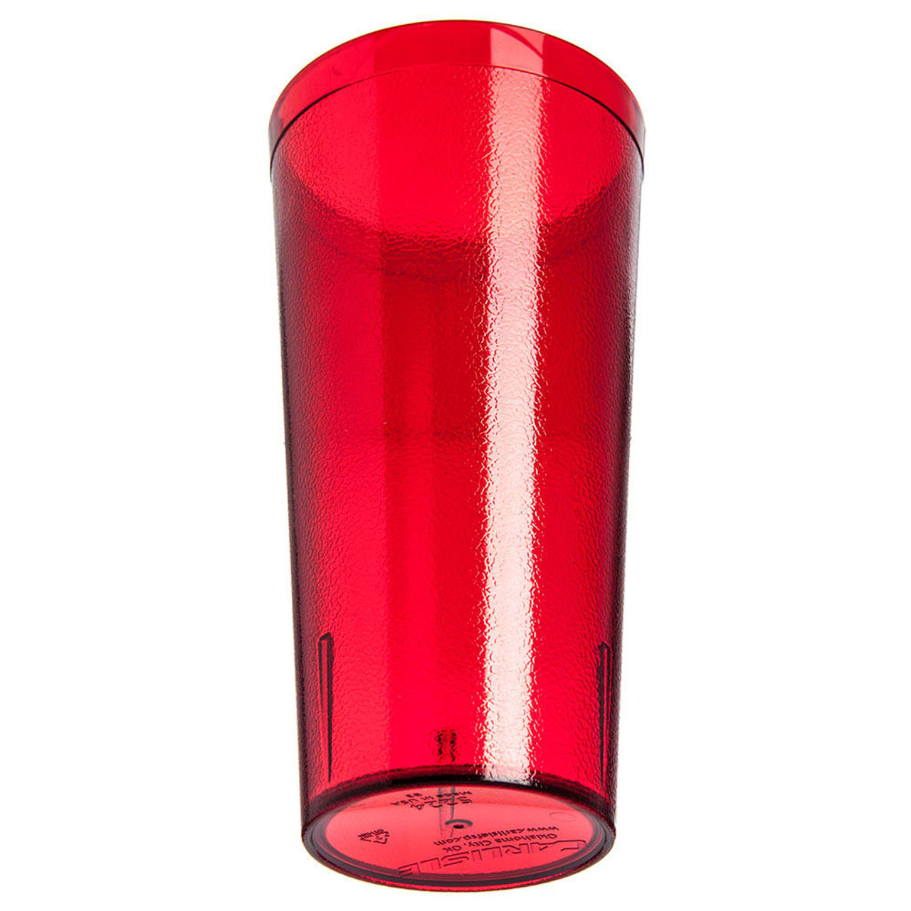 Carlisle 24 oz Ruby Textured Plastic Tumbler (72/Case) - Durable Drinkware - Chicken Pieces