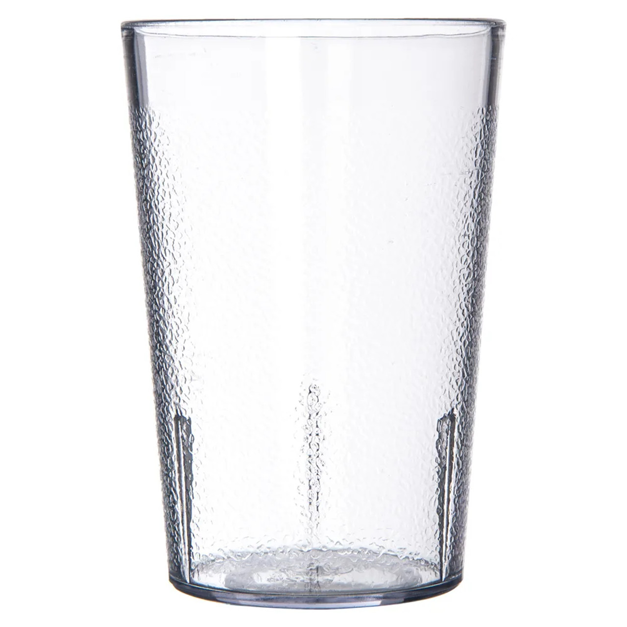 Carlisle 8 oz Clear Textured Plastic Tumbler (24/Case) - Stain-Resistant - Chicken Pieces