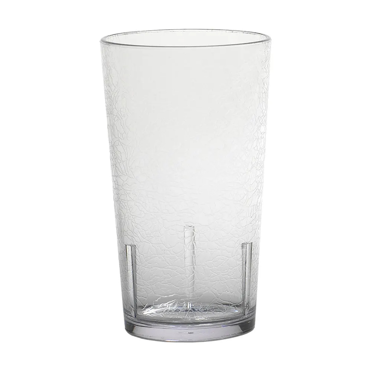 Cambro 12 oz Clear Crackled Plastic Tumbler (36/Case) - Durable Drinkware - Chicken Pieces