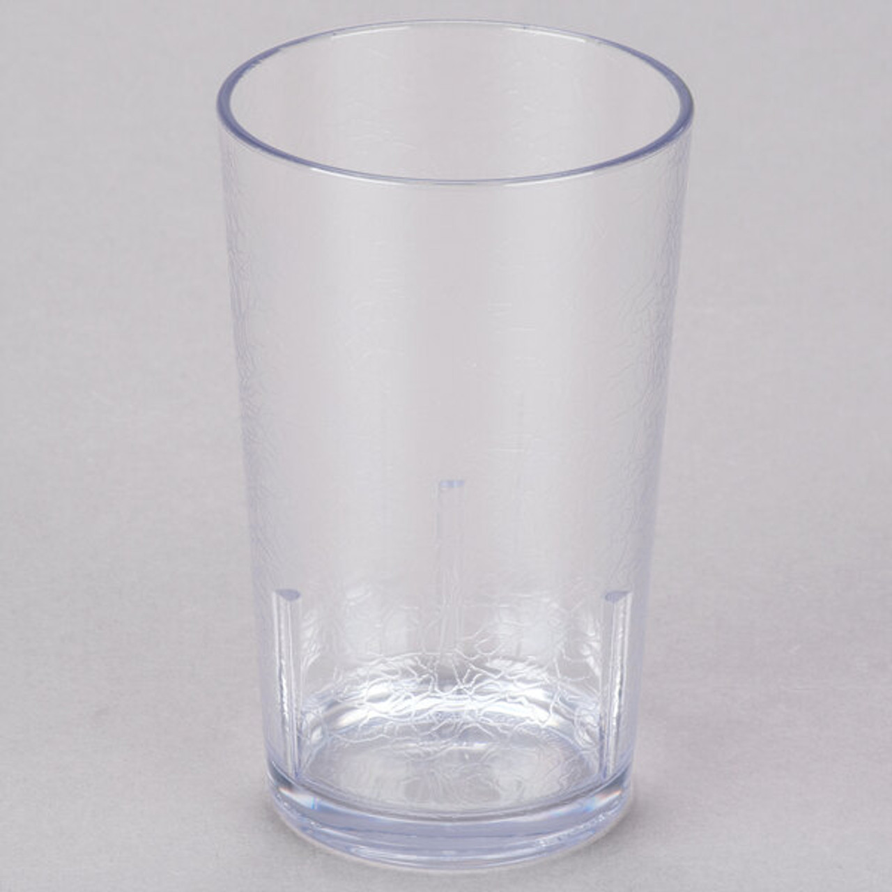 Cambro 12 oz Clear Crackled Plastic Tumbler (36/Case) - Durable Drinkware - Chicken Pieces