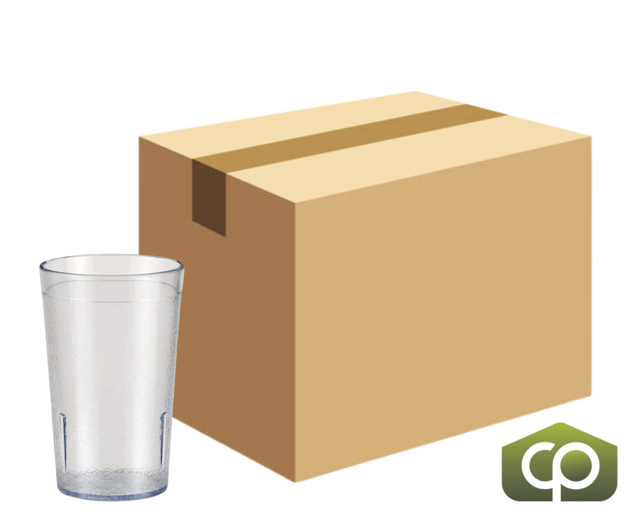 GET 5 oz Clear Textured Plastic Tumbler (72/Case) - Durable, BPA-Free Drinkware - Chicken Pieces