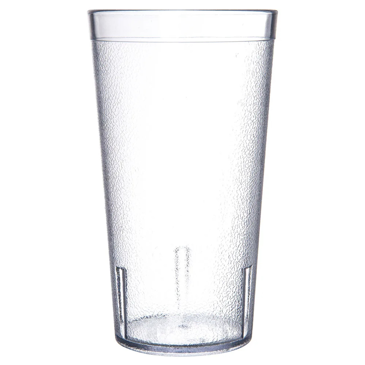 Carlisle 16 oz Clear Textured Plastic Tumbler (72/Case) -  Stackable Drinkware - Chicken Pieces