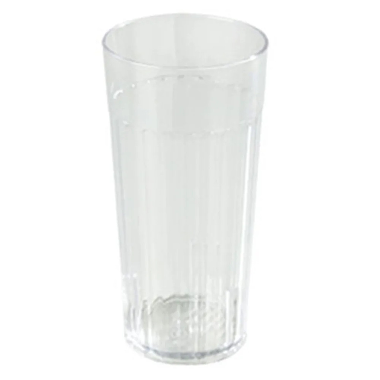 Carlisle 20 oz Clear Fluted Plastic Tumbler (72/Case) - Durable Material - Chicken Pieces