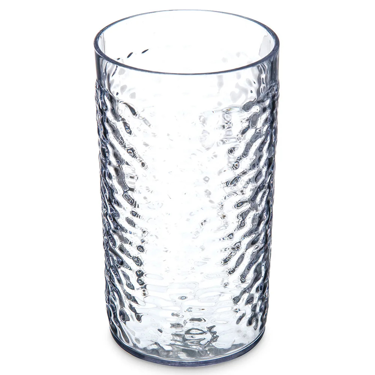 Carlisle 16 oz Clear Pebbled Plastic Tumbler (24/Case) - Durable Material - Chicken Pieces