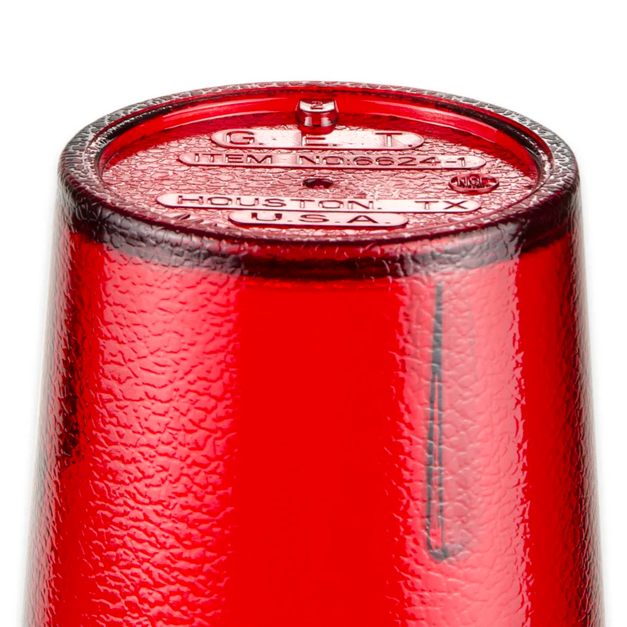 GET 24 oz Red Textured Plastic Tumbler (72/Case) - Durable Design - Chicken Pieces