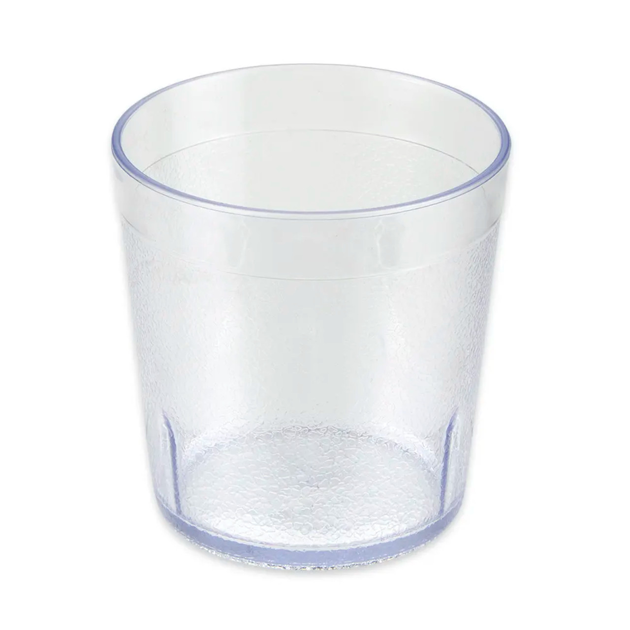 GET 10 oz Clear Textured Plastic Juice Tumbler (72/Case) - Durable SAN Material - Chicken Pieces