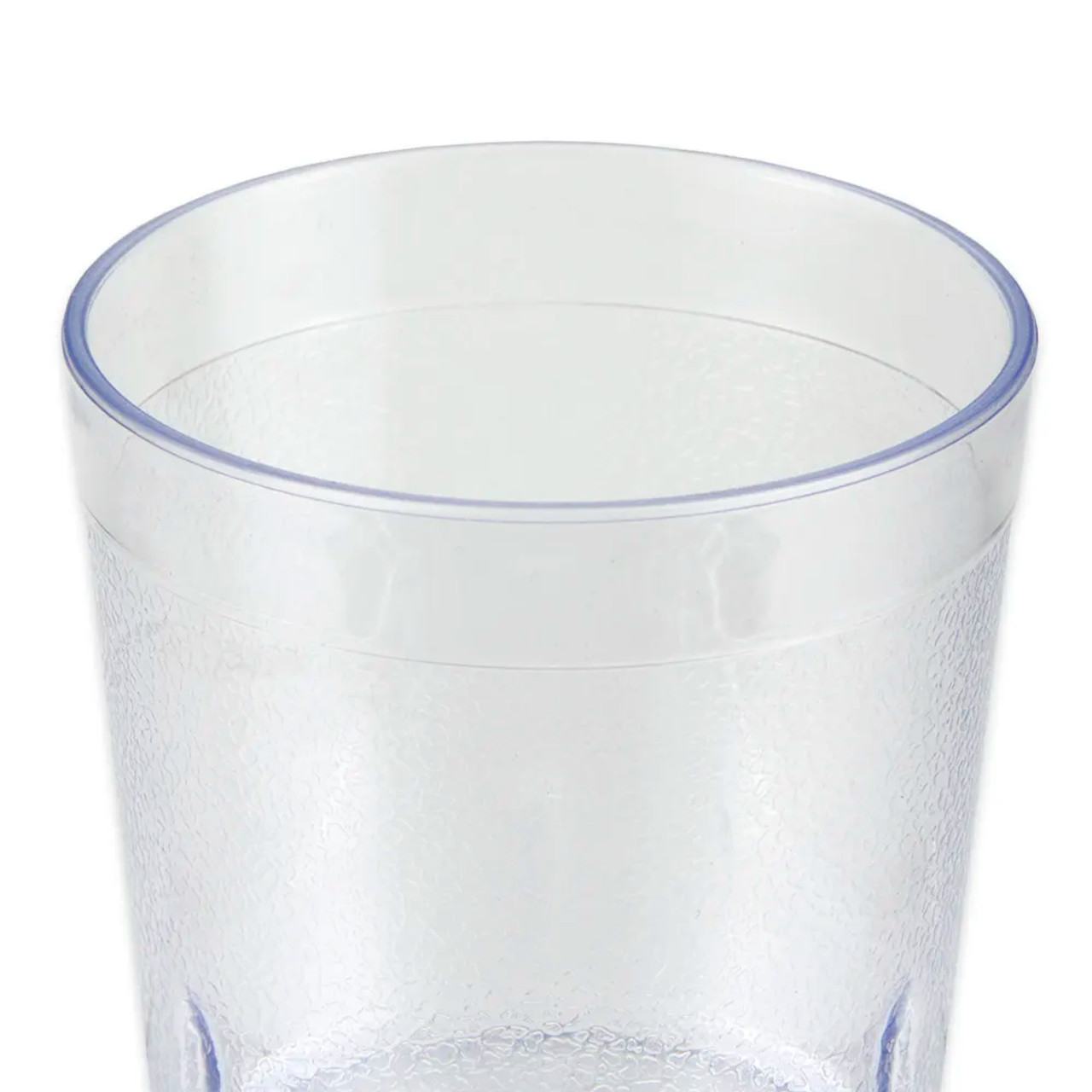 GET 10 oz Clear Textured Plastic Juice Tumbler (72/Case) - Durable SAN Material - Chicken Pieces