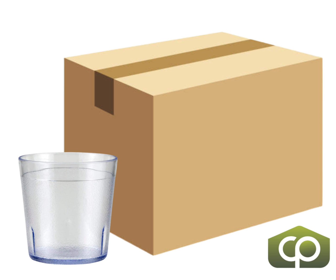 GET 10 oz Clear Textured Plastic Juice Tumbler (72/Case) - Durable SAN Material - Chicken Pieces