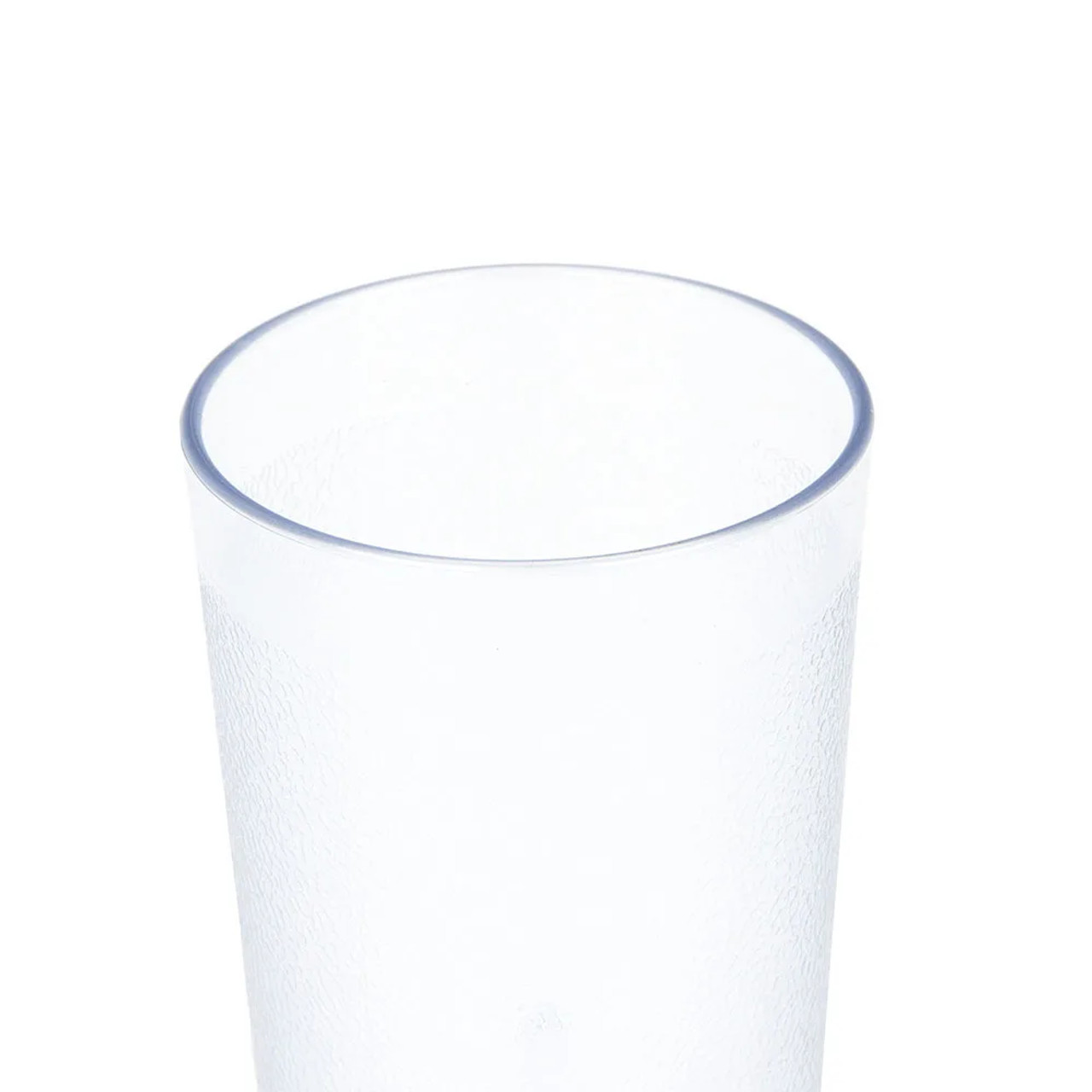 Cambro 12 3/5 oz Clear Textured Plastic Tumbler (72/Case) - Scratch-Resistant - Chicken Pieces