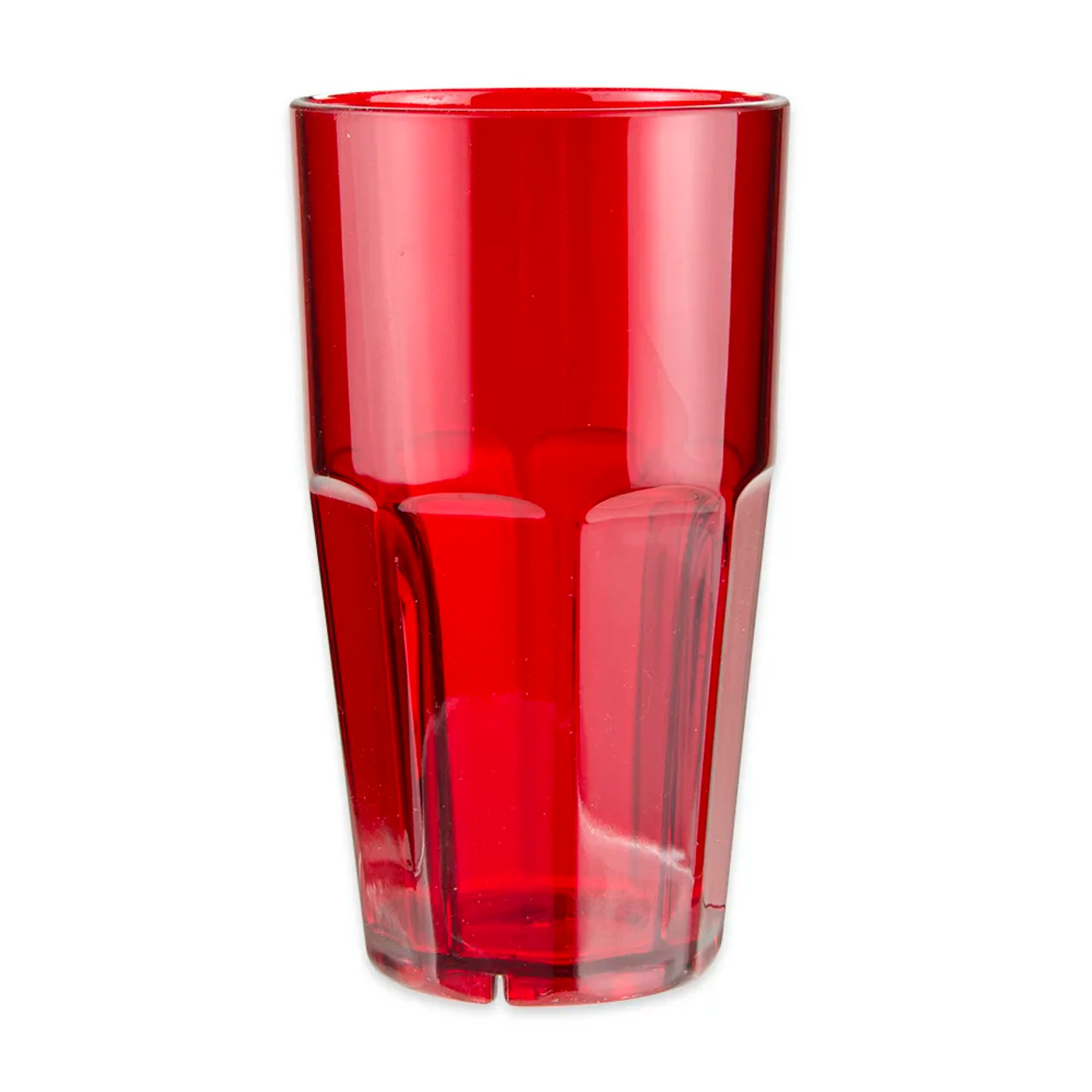 GET 22 oz Red Plastic Tumbler (72/Case) - Stackable Design for Space Efficiency - Chicken Pieces