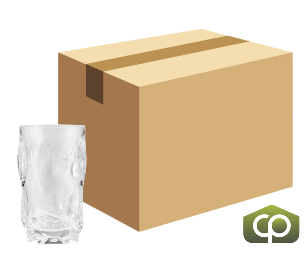 GET 16 oz Clear Plastic Tumbler (24/Case) - Stylish and Durable SAN Material - Chicken Pieces