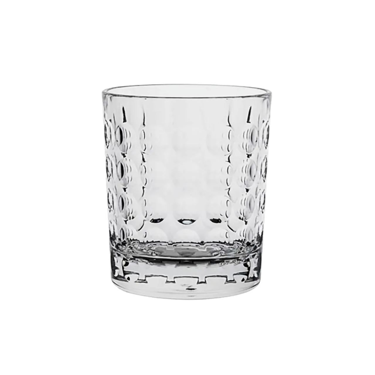 Steelite 9 oz Carve Cut Tumbler - Plastic, Clear (24/Case) - Polycrystal Design - Chicken Pieces