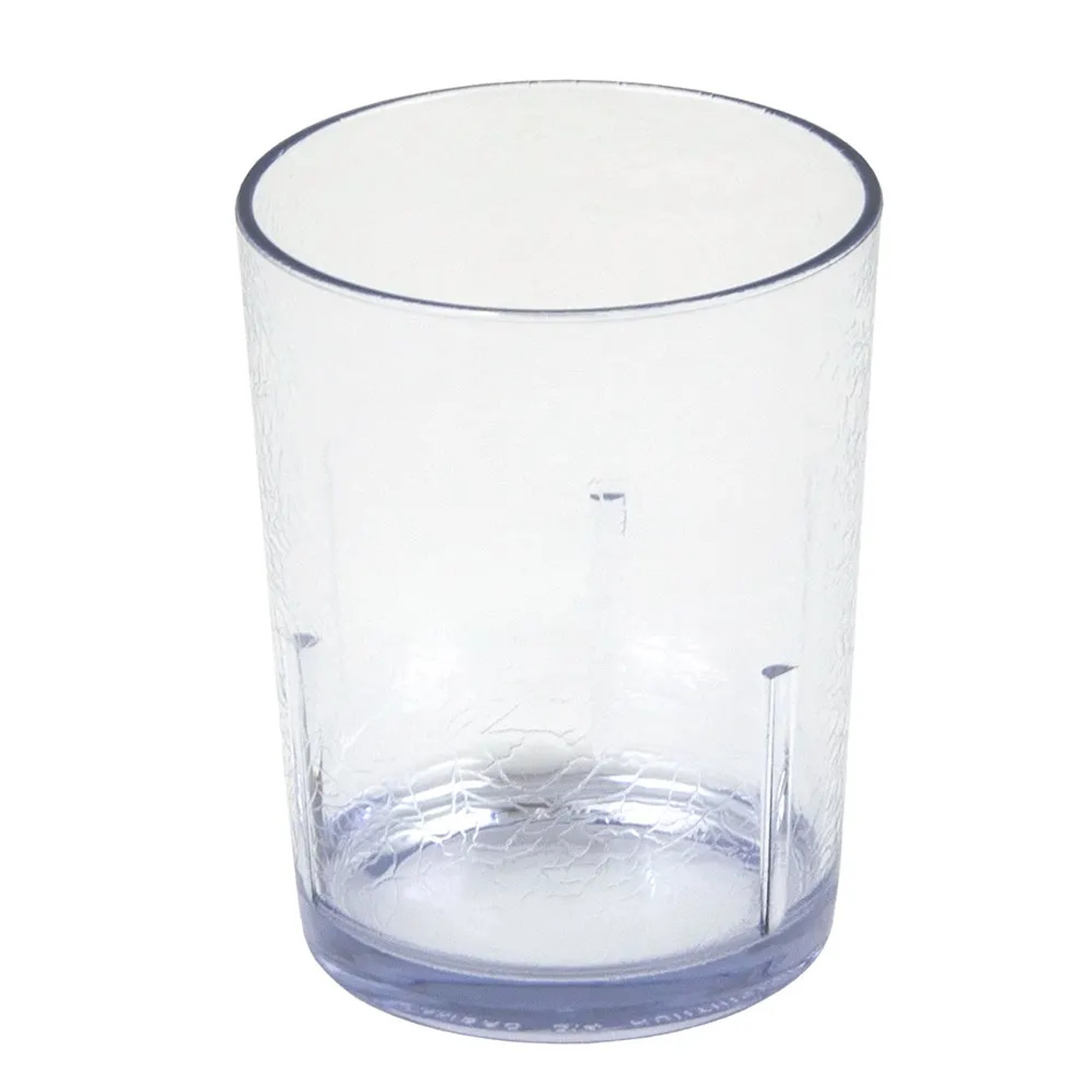 Cambro 14 oz Clear Crackled Plastic Tumbler (36/Case) - Lightweight Material - Chicken Pieces